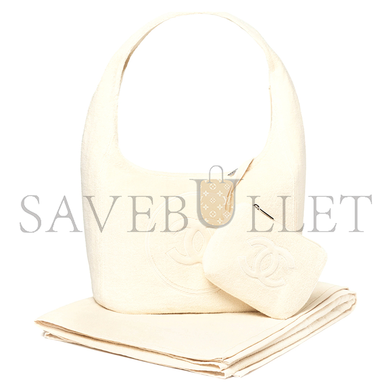 CHANEL COCO BEACH 2025 COLLECTION BEACHWEAR SET COTTON IVORY AAA938 (58*38*20cm)